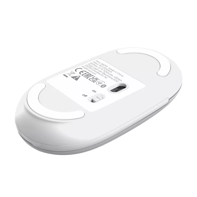 Mouse da ufficio wireless TRUST Seron sottile Multi – ambidestro, RF + Bluetooth, ottico 3200 DPI, 7 tasti, bianco