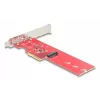 DeLOCK adattatore M.2 interno 90889 PCIe 5.0 rosso acciaio inox