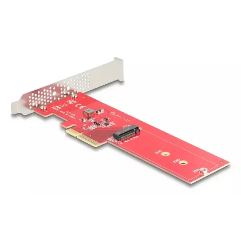 DeLOCK adattatore M.2 interno 90889 PCIe 5.0 rosso acciaio inox