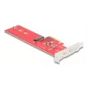 DeLOCK adattatore M.2 interno 90889 PCIe 5.0 rosso acciaio inox