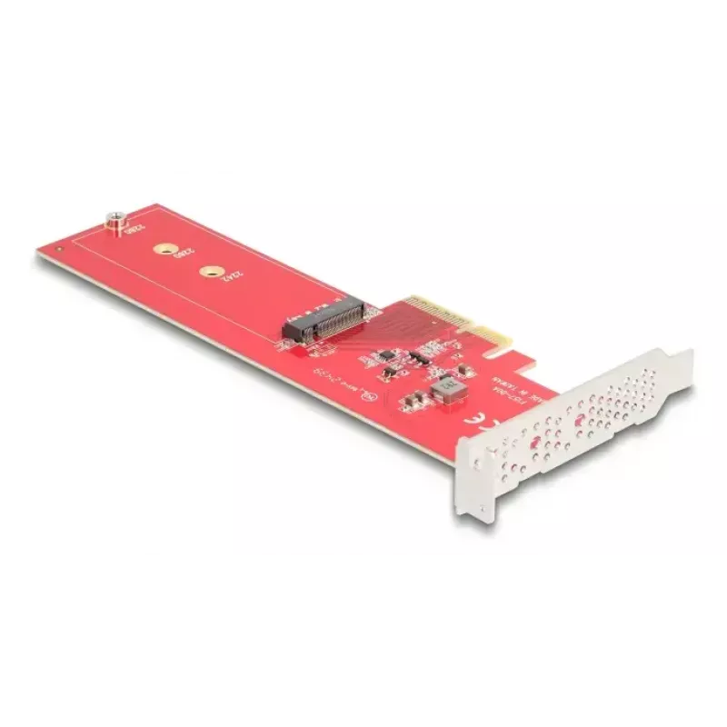DeLOCK adattatore M.2 interno 90889 PCIe 5.0 rosso acciaio inox