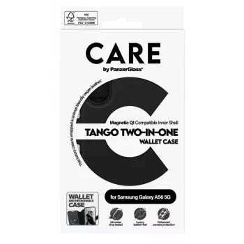 Custodia per cellulare PanzerGlass Tango two-in-one 17 cm (6,7 pollici) custodia portafoglio nera