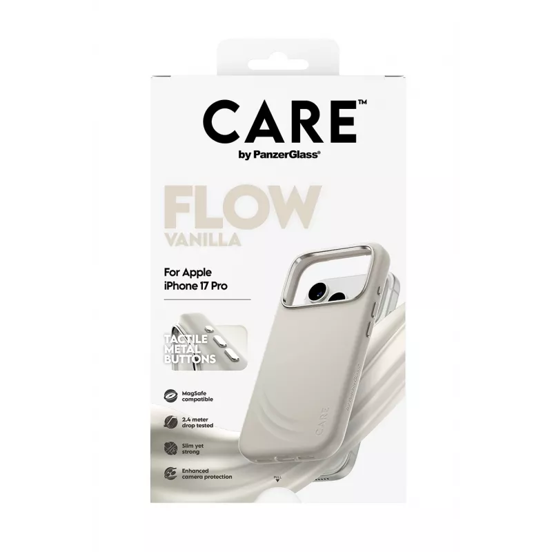 PanzerGlass CARE™ by ® Flow Case Vanilla compatibile MagSafe iPhone 17 Pro