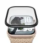 Protezione display PanzerGlass con cornice in metallo nera per Apple Watch, modello PG56329