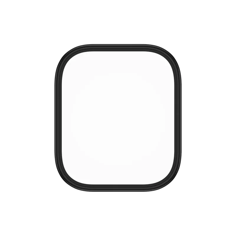 Protezione display PanzerGlass con cornice in metallo nera per Apple Watch, modello PG56329