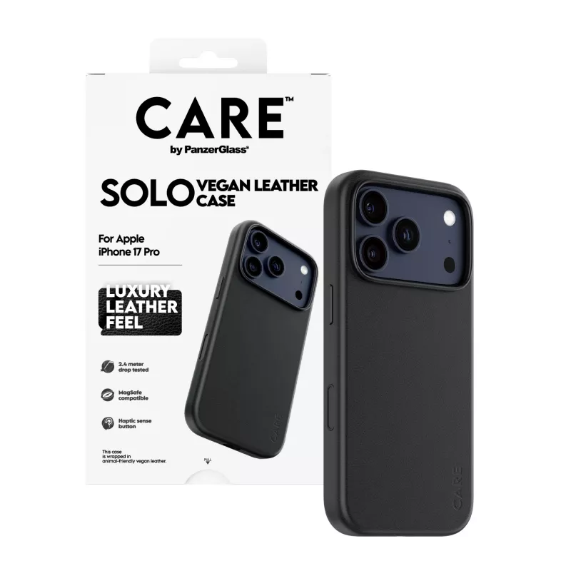 Custodia protettiva PanzerGlass CARE™ Solo Case nera per iPhone 17 Pro