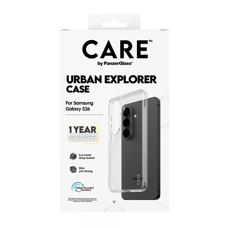 Custodia protettiva PanzerGlass CARE™ Urban Explorer trasparente per Samsung Galaxy S26