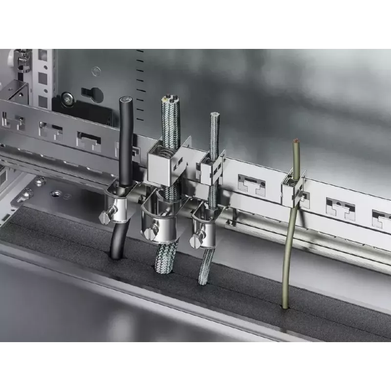 Kit guide per rack Rittal 2388.125, alloggiamento in alluminio, grigio, larghezza 1153 mm