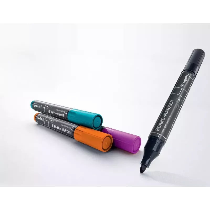 Pennarello Sigel BA011 4 pezzi nero magenta arancione turchese
