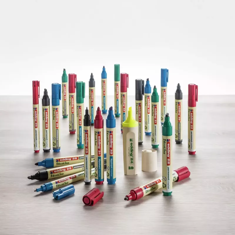 Pennarello indelebile Edding EcoLine 21 rosso 10 pz.
