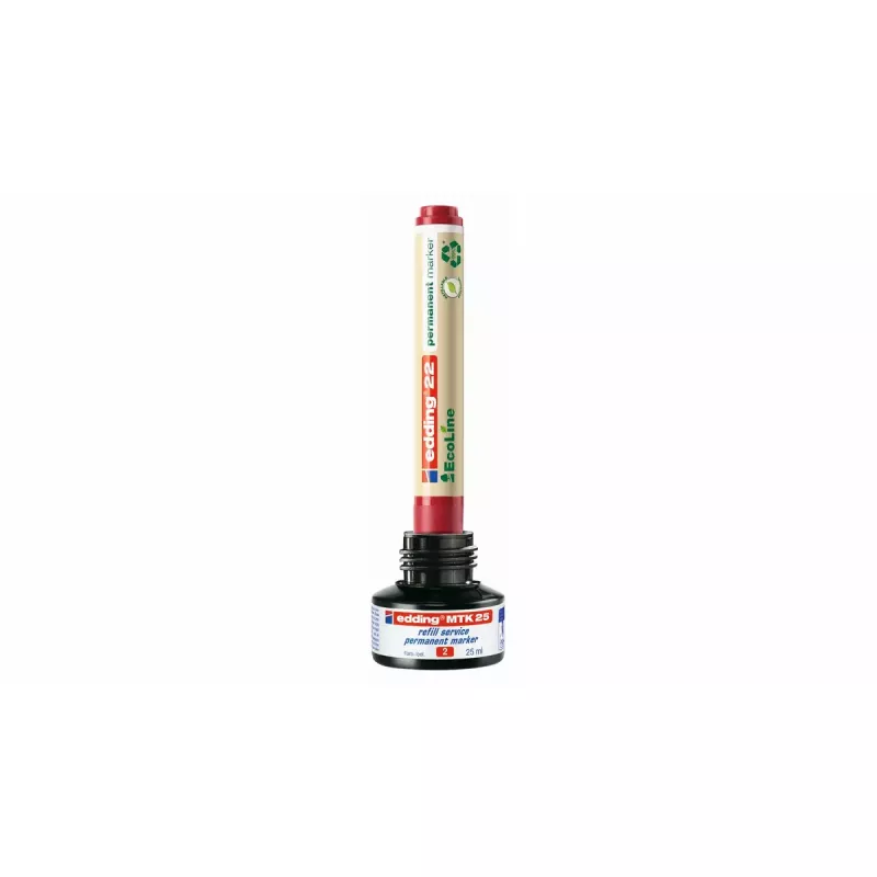 Pennarello indelebile Edding EcoLine 21 rosso 10 pz.