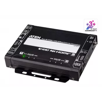Trasmettitore e ricevitore AV ATEN True 4K HDMI/USB HDBT3.0-Lite – 4096×2160 @ fino a 40 m, USB Type-A/Type-B, alimentazione in corrente continua