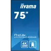 Display per digital signage iiyama LH7575UHS-B1AG schermo piatto 190,5 cm (75 inch) LCD Wi-Fi 500 cd/m² 4K Ultra HD nero processore integrato Android 11 24/7