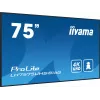 Display per digital signage iiyama LH7575UHS-B1AG schermo piatto 190,5 cm (75 inch) LCD Wi-Fi 500 cd/m² 4K Ultra HD nero processore integrato Android 11 24/7