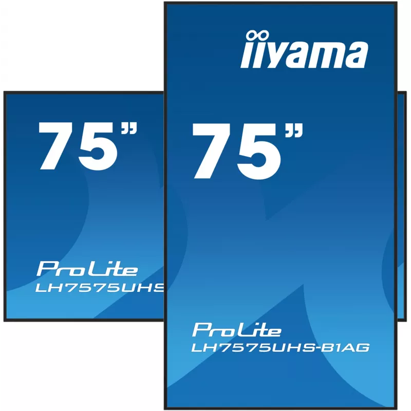 Display per digital signage iiyama LH7575UHS-B1AG schermo piatto 190,5 cm (75 inch) LCD Wi-Fi 500 cd/m² 4K Ultra HD nero processore integrato Android 11 24/7