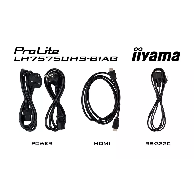 Display per digital signage iiyama LH7575UHS-B1AG schermo piatto 190,5 cm (75 inch) LCD Wi-Fi 500 cd/m² 4K Ultra HD nero processore integrato Android 11 24/7