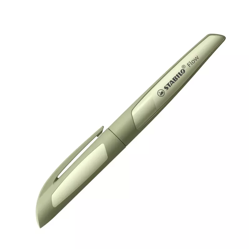 Penna stilografica STABILO Flow khaki cartuccia inchiostro blu