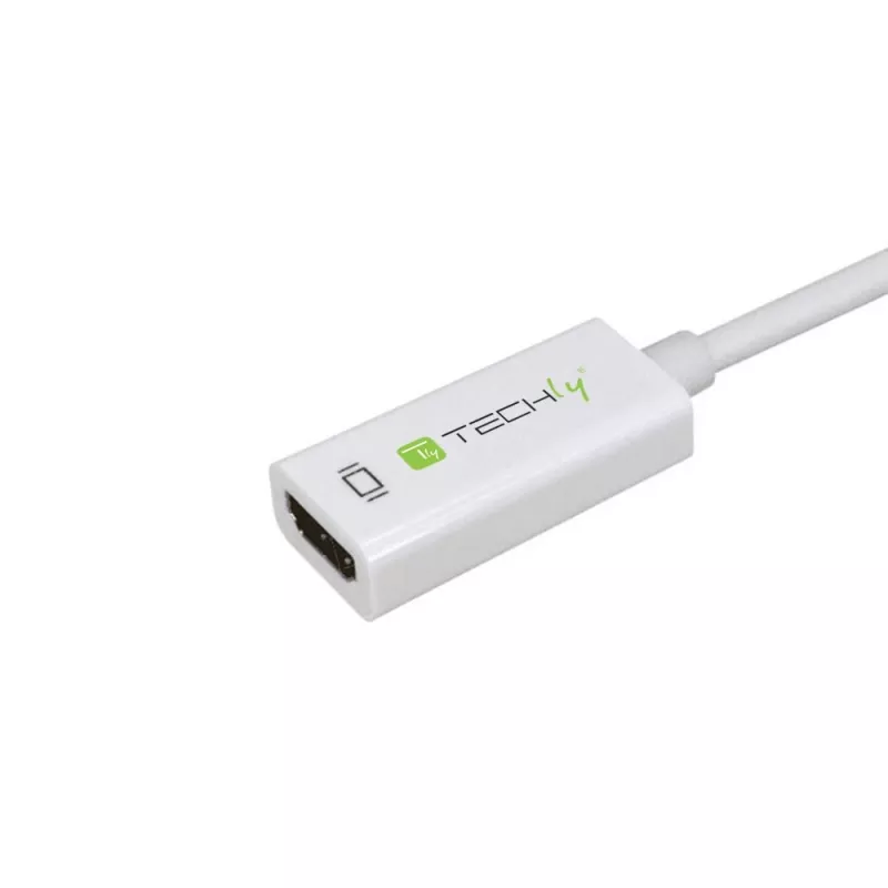 Techly adattatore DisplayPort 1.2 maschio / HDMI femmina 15 cm bianco IADAP DP-HDMIF2