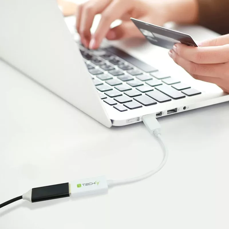 Techly adattatore DisplayPort 1.2 maschio / HDMI femmina 15 cm bianco IADAP DP-HDMIF2
