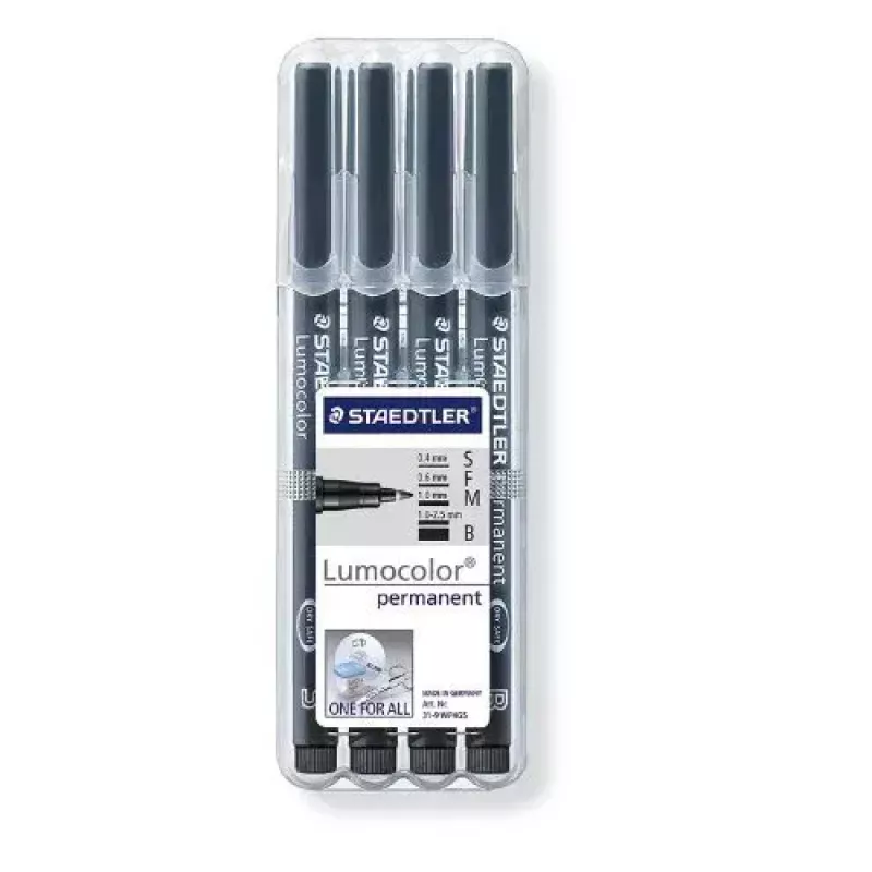 Pennarello indelebile Staedtler 31-9WP4GS nero 4 pz.
