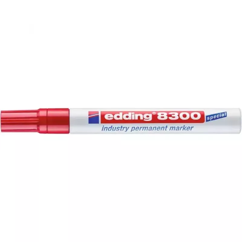 Pennarello indelebile punta tonda Edding 8300 rosso