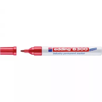 Pennarello indelebile punta tonda Edding 8300 rosso