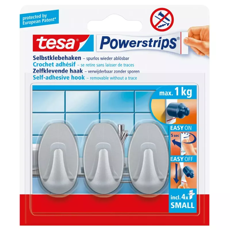 Gancio universale Tesa Powerstrips Hooks Small OVAL