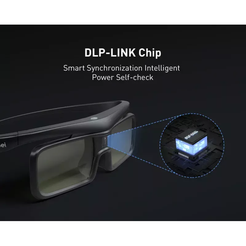 DANGBEI occhiali 3D stereoscopici attivi, Micro-USB, nero