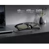 DANGBEI occhiali 3D stereoscopici attivi, Micro-USB, nero
