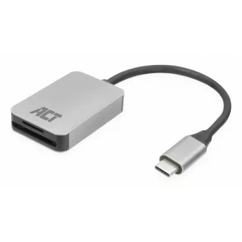 Lettore di schede ACT AC7056 USB 3.2 Gen 1 Type-C grigio MicroSD SD