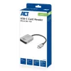 Lettore di schede ACT AC7056 USB 3.2 Gen 1 Type-C grigio MicroSD SD