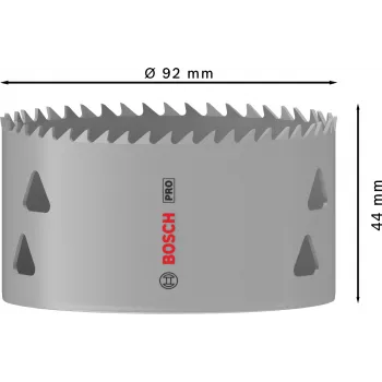 Sega a tazza Bosch PRO Multi Material 44/92 mm — pezzo singolo per trapano, cartongesso, metallo, plastica, legno tenero