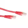 Cavo patch ACT rosso 0,5 metri U/UTP CAT6 con connettori RJ45 maschi