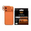 Protezione fotocamera PanzerGlass Fender per iPhone 17 Pro Max, silicone, Cosmic Orange, antigraffio e antiurto