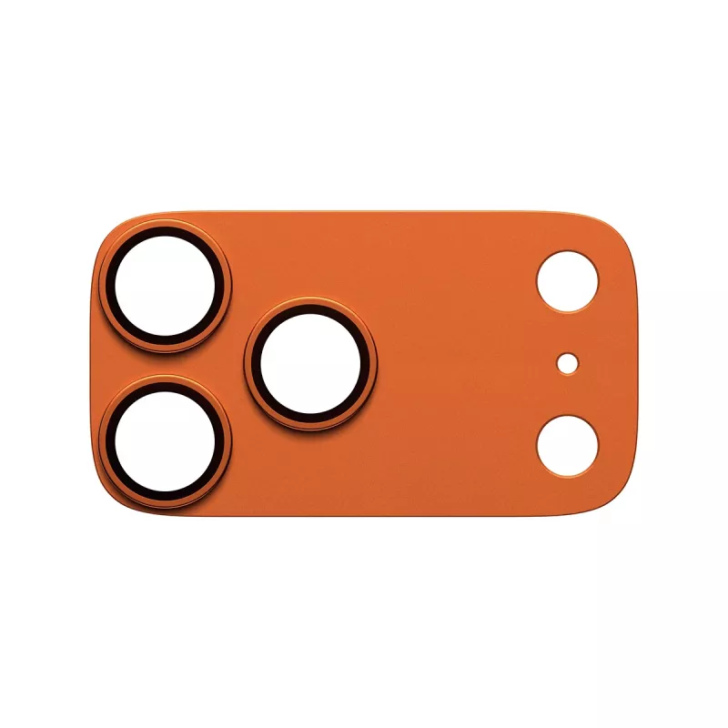 Protezione fotocamera PanzerGlass Fender per iPhone 17 Pro Max, silicone, Cosmic Orange, antigraffio e antiurto