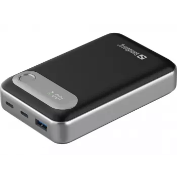 Powerbank da viaggio Sandberg 20000 PD35W, 20000 mAh, litio-polimero (LiPo), 3.7 V, nero, argento
