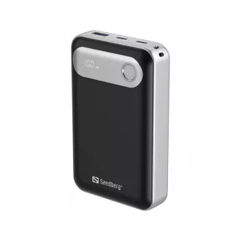 Powerbank da viaggio Sandberg 20000 PD35W, 20000 mAh, litio-polimero (LiPo), 3.7 V, nero, argento