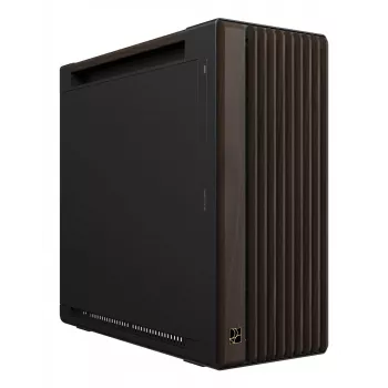 Case PC ASUS ProArt PA602 Wood Edition Midi Tower — nero e legno, supporta ATX/EATX, 2x200 mm anteriori, 1x140 mm posteriori