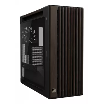 ASUS ProArt PA602 Wood Edition Modern nero - pannello in vetro temperato Midi Tower nero, legno