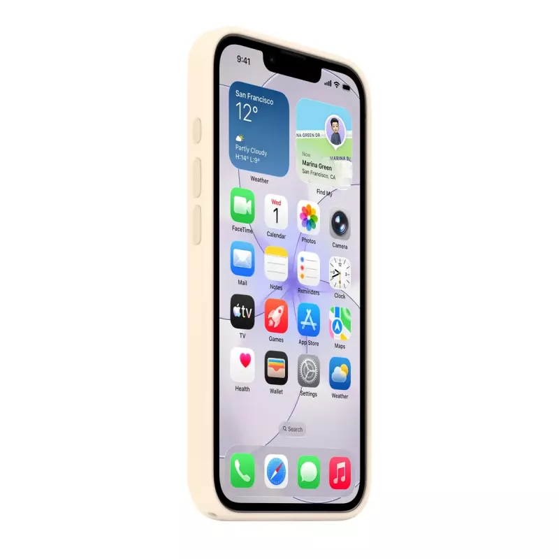 Apple MHWG4ZM/A custodia in silicone con MagSafe per iPhone 17e, vaniglia