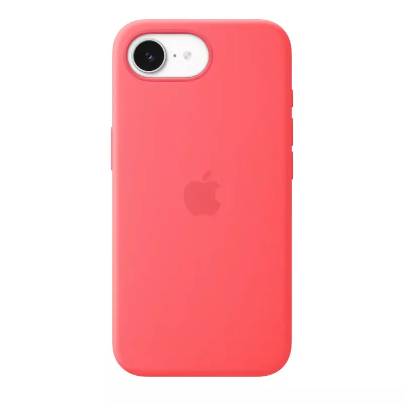 Apple MHWH4ZM/A custodia in silicone con MagSafe per iPhone 17e, Bright Guava