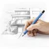 Matita Staedtler 100J 2B, laccata blu, mina 5,3 mm, 1 pz.