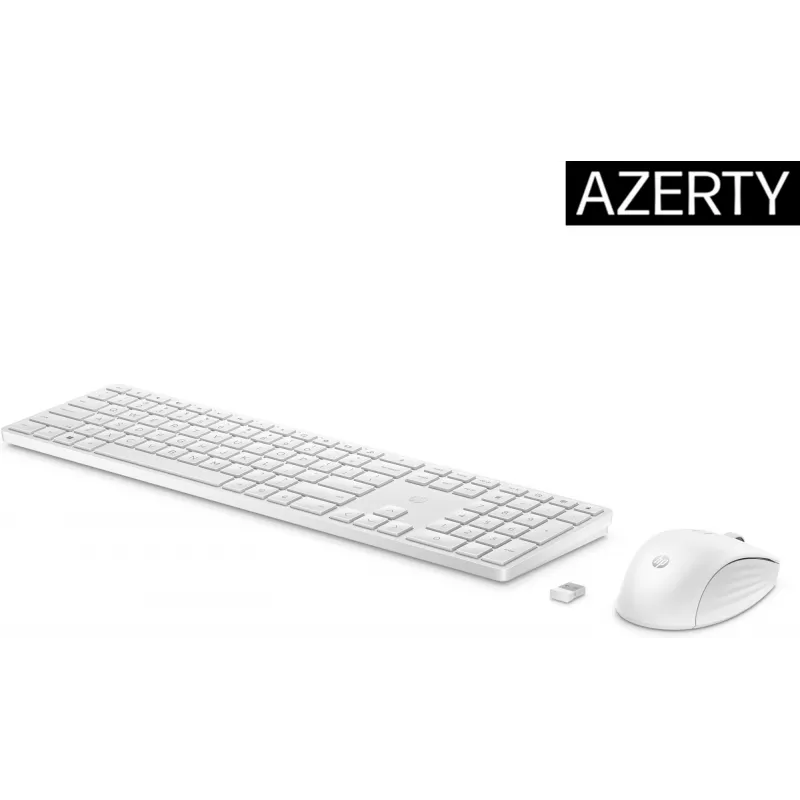 HP 650 Tastiera e mouse wireless combo Full-size a membrana bianco