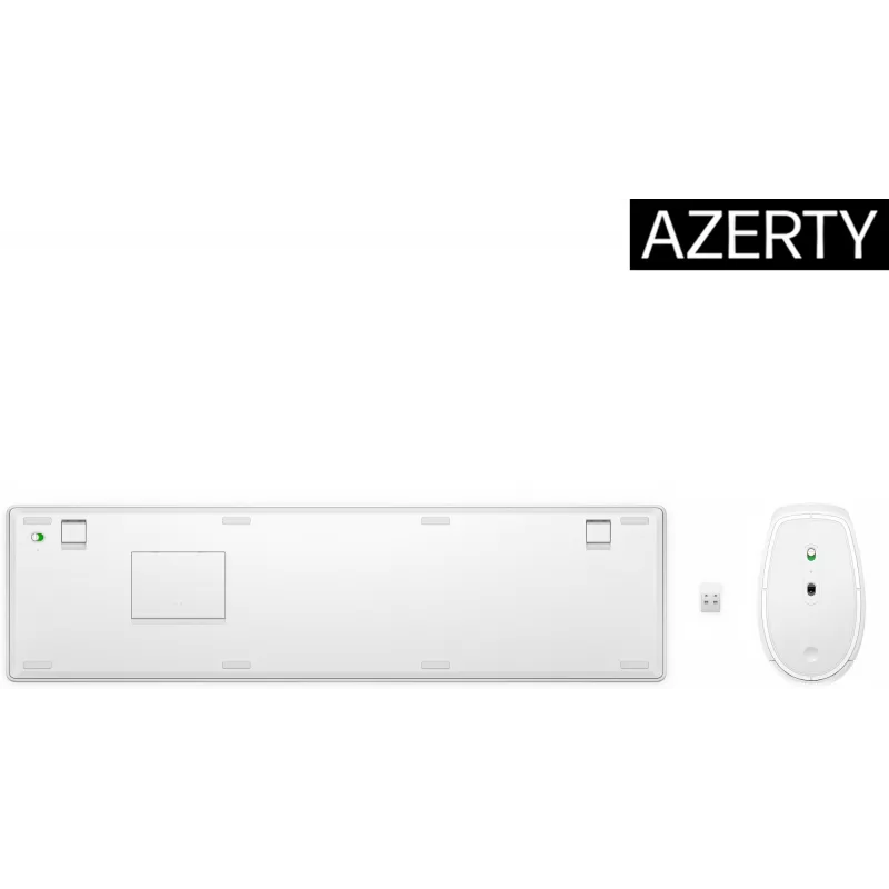 HP 650 Tastiera e mouse wireless combo Full-size a membrana bianco