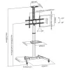 Techly ICA-TR46 Carrello/supporto multimediale nero per schermo piatto