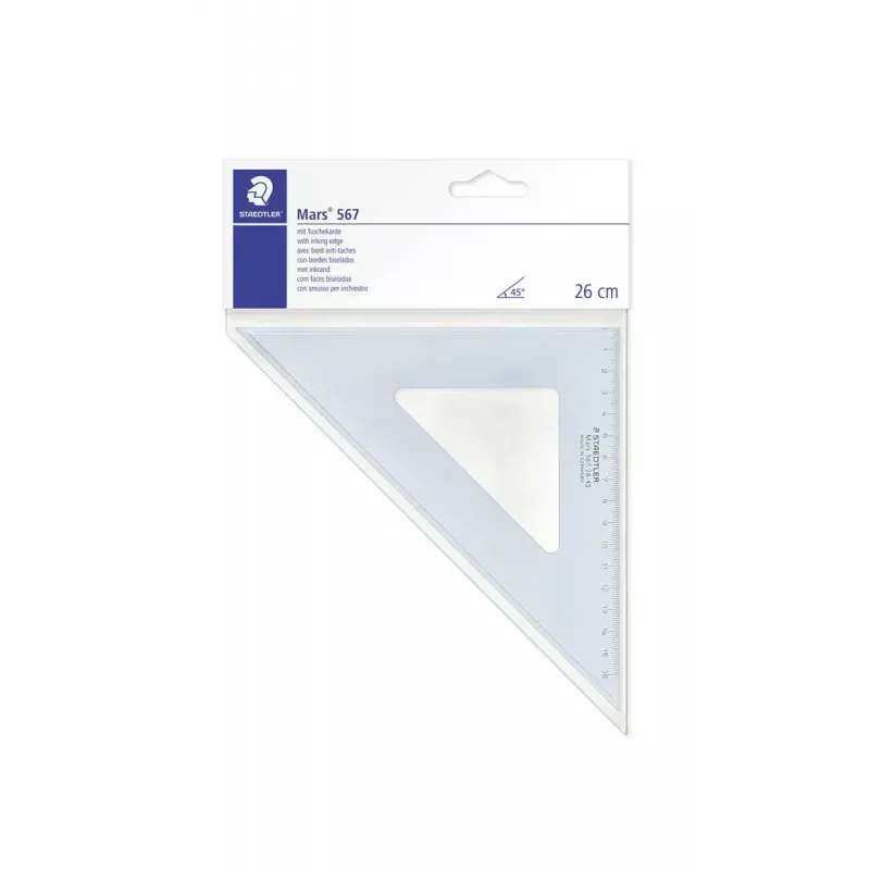 STAEDTLER Mars 567 26-45 Squadra Geodreieck, 26 cm, 45/45 gradi