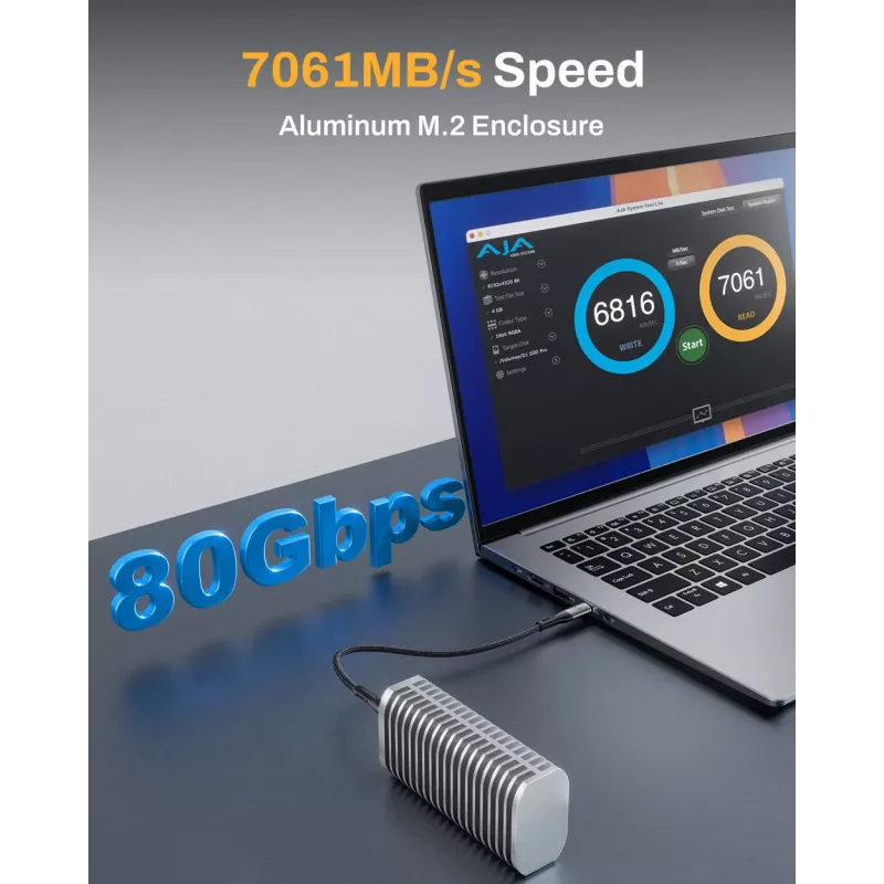 TerraMaster D1 SSD Pro case per SSD in alluminio M.2