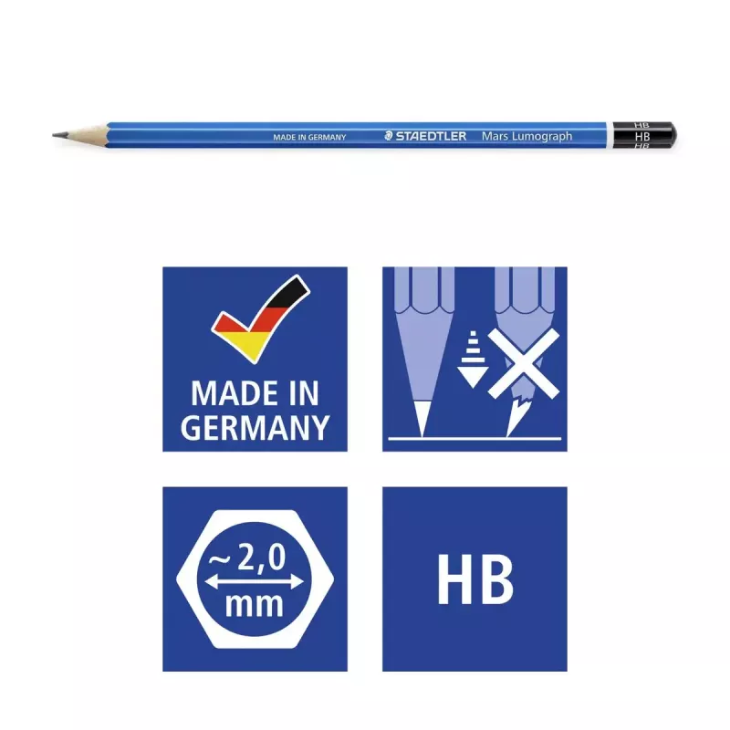 Set di matite Staedtler Mars Lumograph 100 12 pezzi