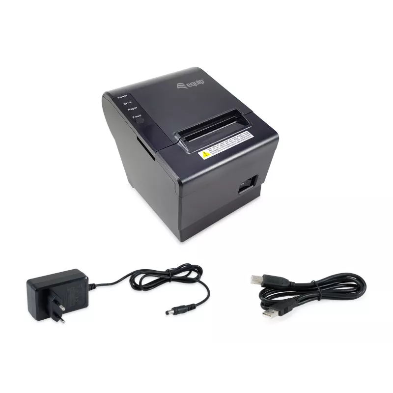 Stampante termica Equip 58mm per scontrini con taglierina automatica, USB/Ethernet/collegamento cassetto