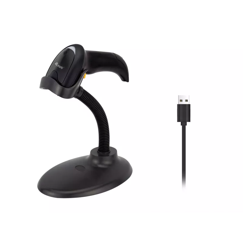 Lettore di codici a barre Equip USB 2D, con supporto